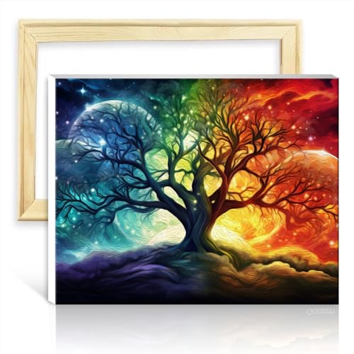 LiHEQING Malen nach Zahlen, Fantasielandschaft, digitales Ölgemälde-Set zum Selbermachen auf Leinwand, Kunstwerk für die Heimdekoration, ohne Rahmen (40 x 50 cm) von LiHEQING