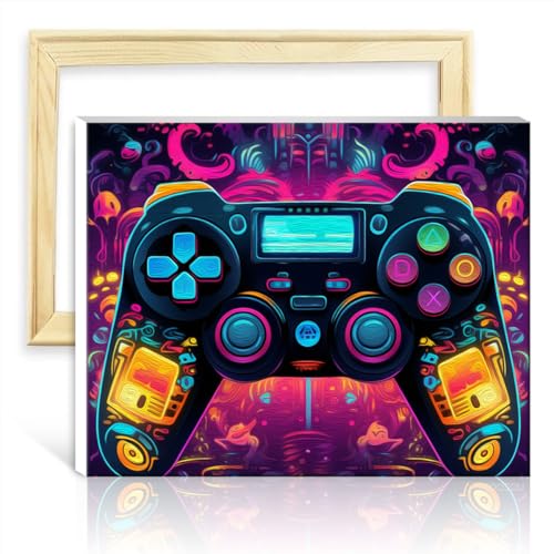 LiHEQING Malen nach Zahlen, Gamepad, Malen nach Zahlen für Erwachsene und Kinder, ohne Rahmen (30 x 40 cm) von LiHEQING