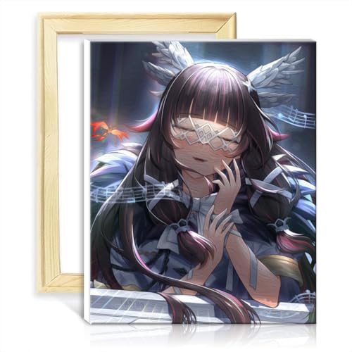 LiHEQING Malen nach Zahlen, Genshin Impact Columbina, Ölgemälde, DIY, digitales Kunstwerk, Kunsthandwerksprojekt für Zuhause, ohne Rahmen (30 x 40 cm) von LiHEQING