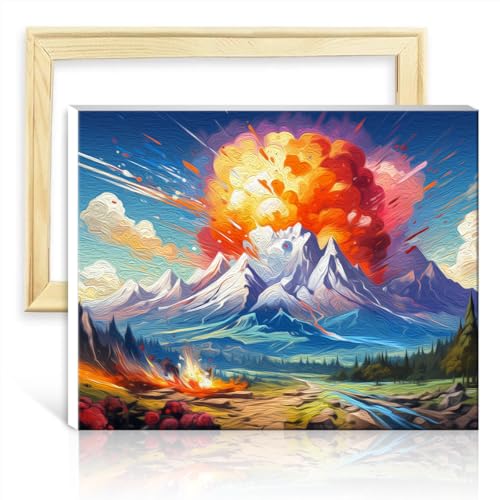 LiHEQING Malen nach Zahlen-Set, schöne Landschaft, Wanddekoration für Kinder und Erwachsene, für Zuhause, Wanddekoration, Geschenk für Erwachsene und Kinder, ohne Rahmen (40 x 50 cm) von LiHEQING