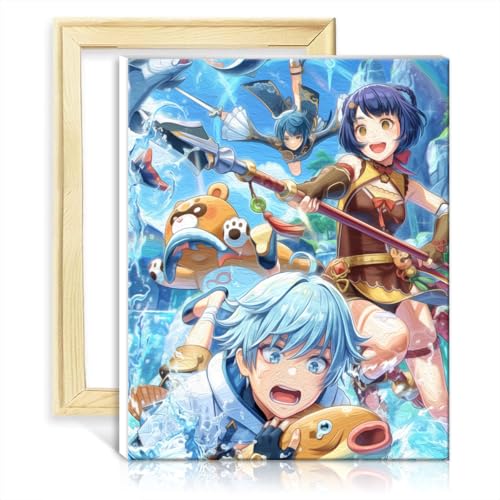 LiHEQING Malen nach Zahlen auf Leinwand, Genshin Impact Chongyun, Malen-nach-Zahlen-Set für Kinder und Erwachsene, Wanddekoration für zu Hause, ohne Rahmen (30 x 40 cm) von LiHEQING
