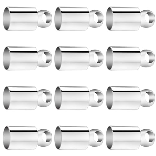 100 Stück zylindrische Seilenden aus Edelstahl, Schmuckherstellung, Lochdurchmesser 0,2 cm, Innendurchmesser 0,5 cm, geeignet für Bastelarbeiten und Geschenke 100 Stück zylindrische Seilenden aus Edelstahl, Schmuckherstellung, Lochdurchmesser 0,2 cm, Innendurchmesser 0,5 cm, geeignet für Bastelarbeiten und Geschenke von LiHan1028