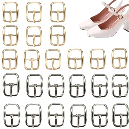 LiJuanWang Metall Rollschnallen,24 Stücke Schnalle für Schuhe,Gürtelschnallen Mini kleine handgemachte Metallschnalle für Stiefel, DIY Kleidung Tasche,Leder-GüRtel Riemen Handarbeits 22 * 16mm LiJuanWang Metall Rollschnallen,24 Stücke Schnalle für Schuhe,Gürtelschnallen Mini kleine handgemachte Metallschnalle für Stiefel, DIY Kleidung Tasche,Leder-GüRtel Riemen Handarbeits 22 * 16mm von LiJuanWang