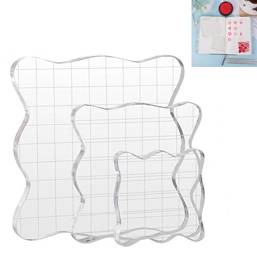 LiJuanWang Stempelblock Acryl Blöcke,3 Stück Stempelblock,2.5/5/7.5cm Clear Stamp Block mit Raster Acrylblock Stempelwerkzeug,dekorative Stempelhalte,für Album,Scrapbooking,Basteln,Kartendekorationen LiJuanWang Stempelblock Acryl Blöcke,3 Stück Stempelblock,2.5/5/7.5cm Clear Stamp Block mit Raster Acrylblock Stempelwerkzeug,dekorative Stempelhalte,für Album,Scrapbooking,Basteln,Kartendekorationen von LiJuanWang