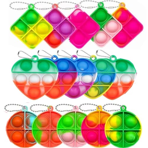 Pop Schlüsselanhänger,15 Stück Mini Silikon Schlüsselbund,Mitgebsel Kindergeburtstag,Finger Stress Reliever Anti-Angst für Kinder Erwachsene,Partygeschenke für Kinder Pop Schlüsselanhänger,15 Stück Mini Silikon Schlüsselbund,Mitgebsel Kindergeburtstag,Finger Stress Reliever Anti-Angst für Kinder Erwachsene,Partygeschenke für Kinder von LiJuanWang