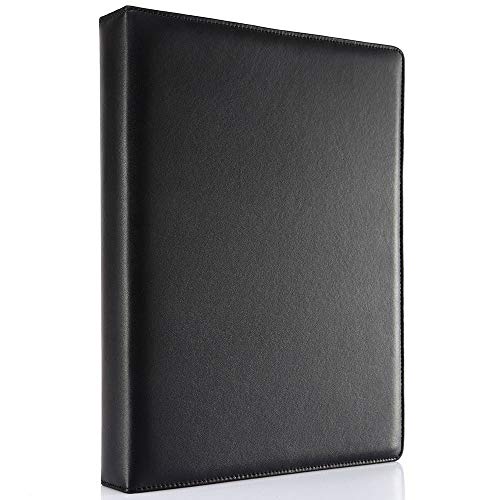 LILAN PU Leder Ringbücher A4 3 Ringe Schwarz von LiLan