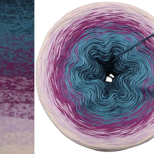 Farbverlaufsgarn 5, 4 oder 3 Fach Bobbel Wolle häkeln stricken strickgarn Verlaufsgarn (Summer in the City - Muschel außen, 4fach - 400g /1520m) von LiLu´s Märchengarne