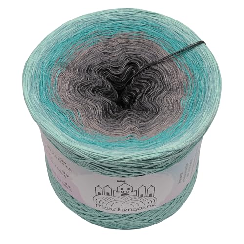 Farbverlaufsgarn Kolibri 4 oder 3 fädig Bobbel Wolle häkeln stricken (Kolibri - Pistazie außen, 4 Fach - 400g/1520m) von LiLu´s Märchengarne