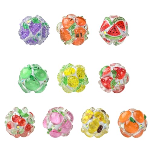 LiQunSweet 10 Stück 10 Stile 21,5 mm Obstperlen rund Harz Erdbeere Kirsche Wassermelone Pfirsich Perlen für DIY Schmuck Armband Halskette Ohrring Handwerk Tasche Schlüsselanhänger Handy Stift Dekor LiQunSweet 10 Stück 10 Stile 21,5 mm Obstperlen rund Harz Erdbeere Kirsche Wassermelone Pfirsich Perlen für DIY Schmuck Armband Halskette Ohrring Handwerk Tasche Schlüsselanhänger Handy Stift Dekor von LiQunSweet