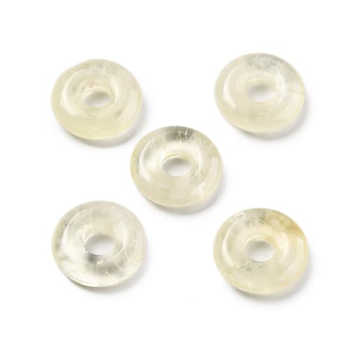 LiQunSweet 10 Stück 15 mm natürlicher Zitronenquarz-Edelstein, Donut-Charms, Scheibe, Kreis, Rondelle, Stein-Anhänger für DIY-Schmuck, Armband, Halskette, Ohrringe, Tasche, Schlüsselanhänger LiQunSweet 10 Stück 15 mm natürlicher Zitronenquarz-Edelstein, Donut-Charms, Scheibe, Kreis, Rondelle, Stein-Anhänger für DIY-Schmuck, Armband, Halskette, Ohrringe, Tasche, Schlüsselanhänger von LiQunSweet