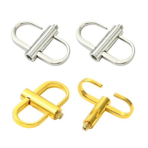 LiQunSweet 10 Stück 2 Farben Einsteller Kürzer Legierung Verschlüsse Schnallen Verstellbare Ersatzverschlüsse für Halskette, Armband, Schlüsselanhänger, Handtaschengurt, Schmuck – 14 × 21,5 mm von LiQunSweet