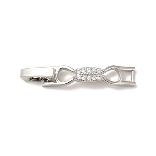 LiQunSweet 10 Stück Halsketten-Armband-Verlängerungs-Faltverschlüsse, Zirkonia, Falt-Verlängerung, Schmuck-Verschlüsse, Armband-Verlängerung für Schmuckherstellung von LiQunSweet