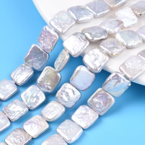 LiQunSweet 16 Stück 10,5–13 mm quadratische natürliche natürliche Süßwasserperlen, lose Perlen für selbstgemachten Schmuck, Armbänder, Halsketten, Ohrringe, Taschen, Schlüsselanhänger LiQunSweet 16 Stück 10,5–13 mm quadratische natürliche natürliche Süßwasserperlen, lose Perlen für selbstgemachten Schmuck, Armbänder, Halsketten, Ohrringe, Taschen, Schlüsselanhänger von LiQunSweet