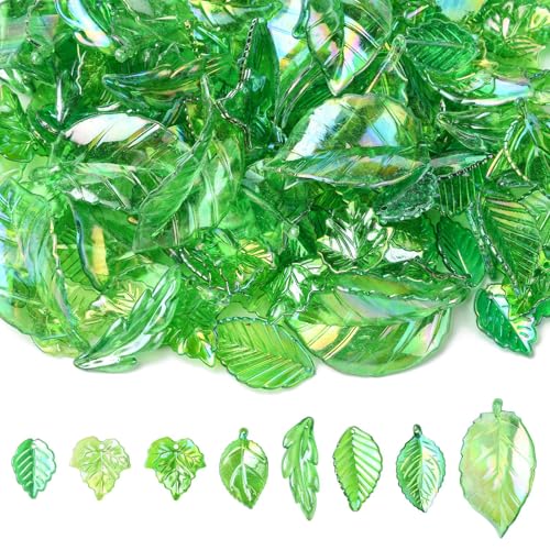 LiQunSweet 160 Stück, 8 Stile, UV-beschichtet, grüne Blätter, Acryl-Anhänger, Baumblätter, Charms für selbstgemachte Schmuck, Armbänder, Halsketten, Ohrringe, Taschen, Schlüsselanhänger LiQunSweet 160 Stück, 8 Stile, UV-beschichtet, grüne Blätter, Acryl-Anhänger, Baumblätter, Charms für selbstgemachte Schmuck, Armbänder, Halsketten, Ohrringe, Taschen, Schlüsselanhänger von LiQunSweet
