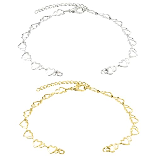 LiQunSweet 2 Stück 2 Farben Messing Armband Ketten Verlängerungskette mit Karabinerverschlüssen Armband Kette für Schmuckherstellung DIY Handwerk von LiQunSweet