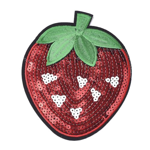 LiQunSweet 20 Stück 15 cm große Erdbeer-Aufnäher zum Aufbügeln mit Pailletten, für Kleidung, Kostüm, Zubehör, Applikationen LiQunSweet 20 Stück 15 cm große Erdbeer-Aufnäher zum Aufbügeln mit Pailletten, für Kleidung, Kostüm, Zubehör, Applikationen von LiQunSweet