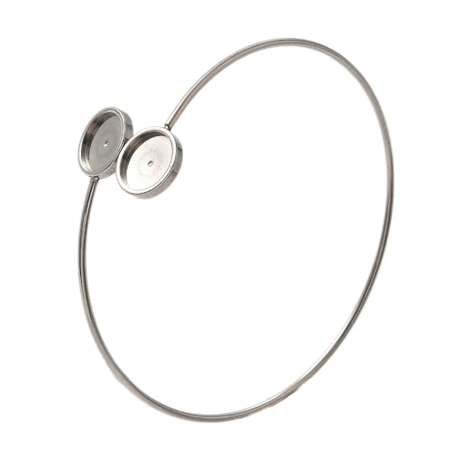 LiQunSweet 20 Stück Cabochon 304 Edelstahl Manschette Blank Armreif Verstellbare Armband Lünette Basis mit rundem Tablett Einstellung für DIY Schmuck Armbänder Herstellung Zubehör Dekoration LiQunSweet 20 Stück Cabochon 304 Edelstahl Manschette Blank Armreif Verstellbare Armband Lünette Basis mit rundem Tablett Einstellung für DIY Schmuck Armbänder Herstellung Zubehör Dekoration von LiQunSweet