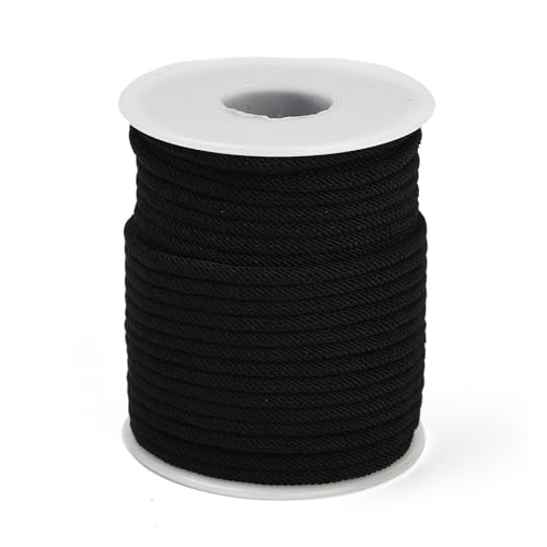 LiQunSweet 20 m, 3 mm schwarze gedrehte Kordel, Abschlusskordel, Nylonschnur, dekoratives Seil, geflochtene Schnur für Heimdekoration, Polster, Vorhang-Raffhalter, Ehrenkordel LiQunSweet 20 m, 3 mm schwarze gedrehte Kordel, Abschlusskordel, Nylonschnur, dekoratives Seil, geflochtene Schnur für Heimdekoration, Polster, Vorhang-Raffhalter, Ehrenkordel von LiQunSweet