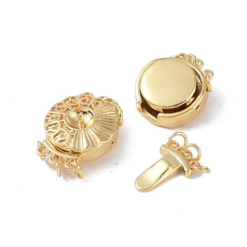 LiQunSweet 5 Stück Messing-Verschlüsse, mehrsträngig, 6 Löcher, goldene Verschlüsse für mehrsträngige Halsketten, Armbänder, Schmuckherstellung, DIY Handwerk LiQunSweet 5 Stück Messing-Verschlüsse, mehrsträngig, 6 Löcher, goldene Verschlüsse für mehrsträngige Halsketten, Armbänder, Schmuckherstellung, DIY Handwerk von LiQunSweet