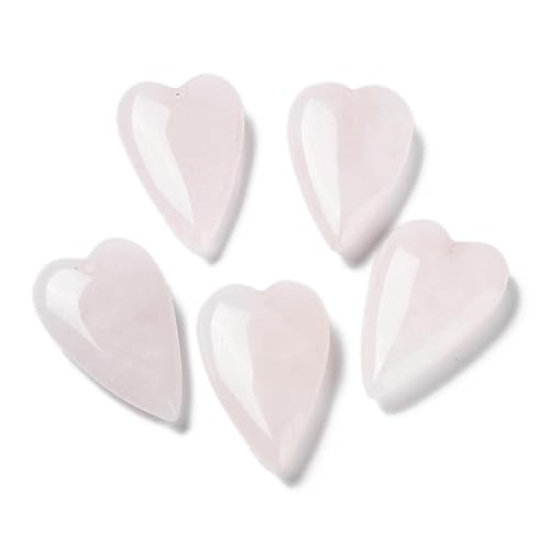 LiQunSweet 5 Stück natürliche Rosenquarz-Edelstein-Herz-Charms, rosa Liebesherz-Anhänger für selbstgemachte Schmuck, Armbänder, Halsketten, Ohrringe, Taschen, Schlüsselanhänger, Handy-Dekoration LiQunSweet 5 Stück natürliche Rosenquarz-Edelstein-Herz-Charms, rosa Liebesherz-Anhänger für selbstgemachte Schmuck, Armbänder, Halsketten, Ohrringe, Taschen, Schlüsselanhänger, Handy-Dekoration von LiQunSweet