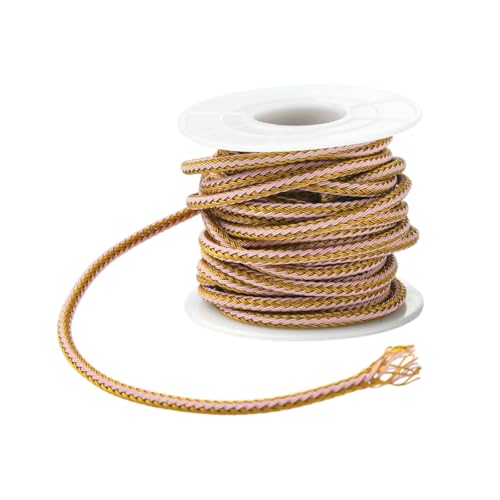 LiQunSweet 5 m (16,4 Fuß) 3 mm dickes, geflochtenes Kabel aus 304 Edelstahl mit Nylonbeschichtung, für verstellbare Armbänder, Schmuckherstellung, Kaffeefarbe von LiQunSweet