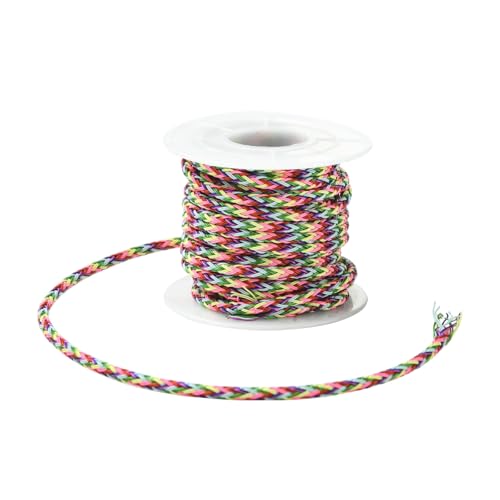 LiQunSweet 5 m (16,4 Fuß) 3 mm dickes, geflochtenes Kabel aus 304 Edelstahl mit Nylonbeschichtung, für verstellbare Armbänder, Schmuckherstellung, bunte Farben von LiQunSweet