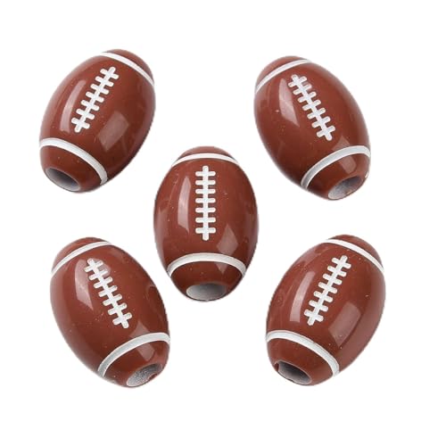 LiQunSweet 500 Stück Rugby-Perlen, europäische Perlen, Sportball, großes Loch, Abstandshalter für Schmuck, Armbänder, Halsketten, Ohrringe, Taschen, Schlüsselanhänger, Dekoration LiQunSweet 500 Stück Rugby-Perlen, europäische Perlen, Sportball, großes Loch, Abstandshalter für Schmuck, Armbänder, Halsketten, Ohrringe, Taschen, Schlüsselanhänger, Dekoration von LiQunSweet