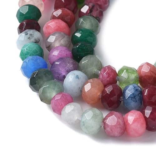 LiQunSweet 550 Stück gefärbte natürliche Malaysia-Jade-Rondelle-Perlen, flache runde Scheibe, Abakus, facettierte Edelsteine, Abstandshalter für DIY, Schmuck, Armband, Halskette, Handwerk, Telefon LiQunSweet 550 Stück gefärbte natürliche Malaysia-Jade-Rondelle-Perlen, flache runde Scheibe, Abakus, facettierte Edelsteine, Abstandshalter für DIY, Schmuck, Armband, Halskette, Handwerk, Telefon von LiQunSweet