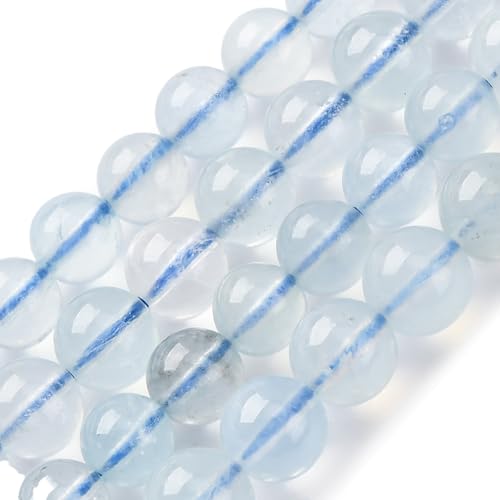 LiQunSweet 65 Stück 6 mm natürliche Aquamarin-Perlen, runde Perlen, blauer Edelstein, lose Abstandshalter, Perlen für DIY-Schmuck, Armband, Halskette, Handwerk, Telefon, Schlüsselanhänger, Dekoration LiQunSweet 65 Stück 6 mm natürliche Aquamarin-Perlen, runde Perlen, blauer Edelstein, lose Abstandshalter, Perlen für DIY-Schmuck, Armband, Halskette, Handwerk, Telefon, Schlüsselanhänger, Dekoration von LiQunSweet