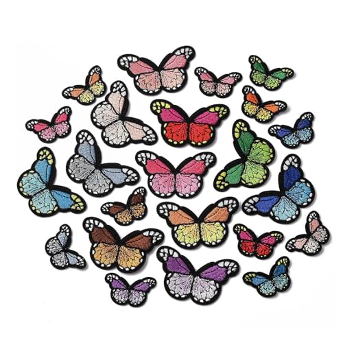 LiQunSweet Aufnäher zum Aufbügeln oder Aufnähen, mehrfarbig, Motiv: Schmetterling, Kostüm, Stoff, Nähen, Tiere, für Jeans, Jacken, Hüte, Taschen, Schuhe, Kappen, Dekoration, 69 Stück LiQunSweet Aufnäher zum Aufbügeln oder Aufnähen, mehrfarbig, Motiv: Schmetterling, Kostüm, Stoff, Nähen, Tiere, für Jeans, Jacken, Hüte, Taschen, Schuhe, Kappen, Dekoration, 69 Stück von LiQunSweet