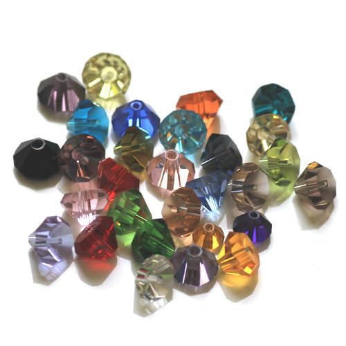 LiQunSweet Diamantförmige facettierte Glasperlen in verschiedenen Farben, 6 mm, transparente Rauten-Kristallperlen für selbstgemachten Schmuck, Armband, Halskette, Ohrringe, Handwerk, Tasche LiQunSweet Diamantförmige facettierte Glasperlen in verschiedenen Farben, 6 mm, transparente Rauten-Kristallperlen für selbstgemachten Schmuck, Armband, Halskette, Ohrringe, Handwerk, Tasche von LiQunSweet