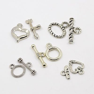 LiQunSweet Knebelverschlüsse in Antik-Silberfarben, T-Form, Knebelverschluss, Schmuck-Verschluss für Halskette, Armband, Schmuckherstellung, 10 Sets LiQunSweet Knebelverschlüsse in Antik-Silberfarben, T-Form, Knebelverschluss, Schmuck-Verschluss für Halskette, Armband, Schmuckherstellung, 10 Sets von LiQunSweet