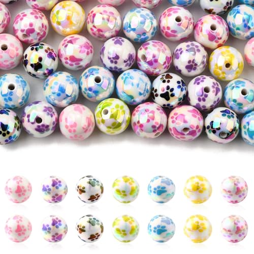 LiQunSweet Runde Acrylperlen mit Pfotenabdruck, 15,5 mm, für Schmuck, Armbänder, Halsketten, Ohrringe, Taschen, Schlüsselanhänger, Handydekoration, 50 Stück LiQunSweet Runde Acrylperlen mit Pfotenabdruck, 15,5 mm, für Schmuck, Armbänder, Halsketten, Ohrringe, Taschen, Schlüsselanhänger, Handydekoration, 50 Stück von LiQunSweet