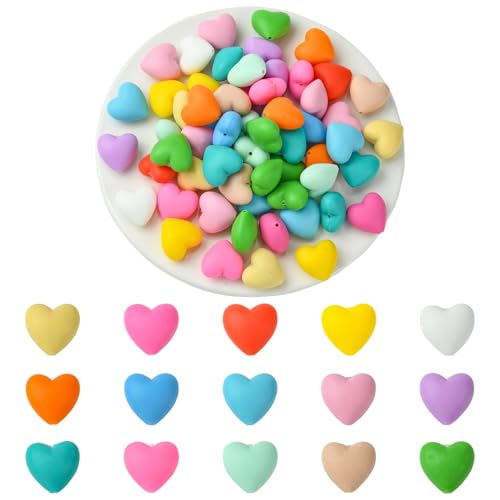 LiQunSweet Silikonperlen in Herzform, Herzform, Herzperlen, Herzform, Silikonperlen für Stifte, Schlüsselanhänger, Schmuck, Basteln, Handyband, Tasche, Dekoration, 50 Stück LiQunSweet Silikonperlen in Herzform, Herzform, Herzperlen, Herzform, Silikonperlen für Stifte, Schlüsselanhänger, Schmuck, Basteln, Handyband, Tasche, Dekoration, 50 Stück von LiQunSweet