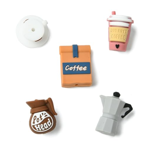 LiQunSweet Silikonperlen mit Kaffee-Thema, für Wasserkocher, Tasse, Tasche, Getränke, Abstandshalter für Schmuck, Halsketten, Schlüsselanhänger, Stifte, Armbänder, Bastelarbeiten, 10 Stück LiQunSweet Silikonperlen mit Kaffee-Thema, für Wasserkocher, Tasse, Tasche, Getränke, Abstandshalter für Schmuck, Halsketten, Schlüsselanhänger, Stifte, Armbänder, Bastelarbeiten, 10 Stück von LiQunSweet