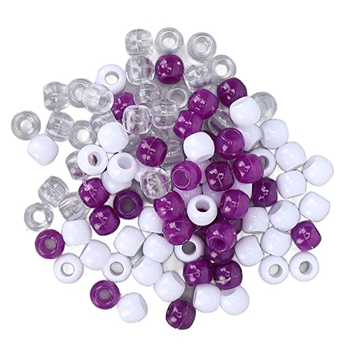 100 Stück Haarflechtperlen, große Löcher, geflochtene Perlen für DIY-Armbänder, Halsketten, Handwerk, Schmuckherstellung von LiTaiJingNice