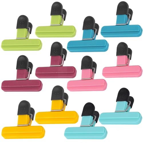 12 Stück Lebensmittelbeutel-Clips, Küchen-Aufbewahrungs-Clips zum Verschließen von Gefrierbeuteln für Snacks, Chips und Kaffee 12 Stück Lebensmittelbeutel-Clips, Küchen-Aufbewahrungs-Clips zum Verschließen von Gefrierbeuteln für Snacks, Chips und Kaffee von LiTaiJingNice