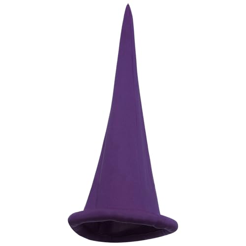 LiTaiJingNice Zwergmütze, Weihnachtselfenhut, einfarbig, spitzer Hut, Zwergenmütze, Weihnachts-Märchen-Kostüm-Zubehör (lila) von LiTaiJingNice