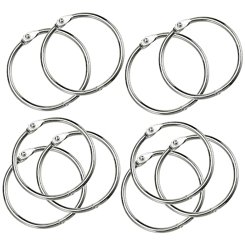 Ringbuchringe für lose Blätter, 7,8 cm, glatter Stahl, Buchringe für Karten, Quittungen, Memos, Fotos und Dateien, 10 Stück Ringbuchringe für lose Blätter, 7,8 cm, glatter Stahl, Buchringe für Karten, Quittungen, Memos, Fotos und Dateien, 10 Stück von LiTaiJingNice