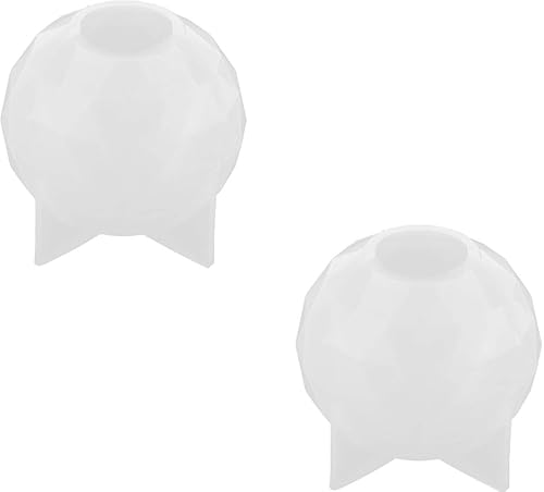 Silikonform mit facettierten Kugeln, transparent, 3D-Polyeder-Kugel, Silikonformen für Epoxidharz, Kerzen, Heimdekoration, 2 Stück von LiTaiJingNice