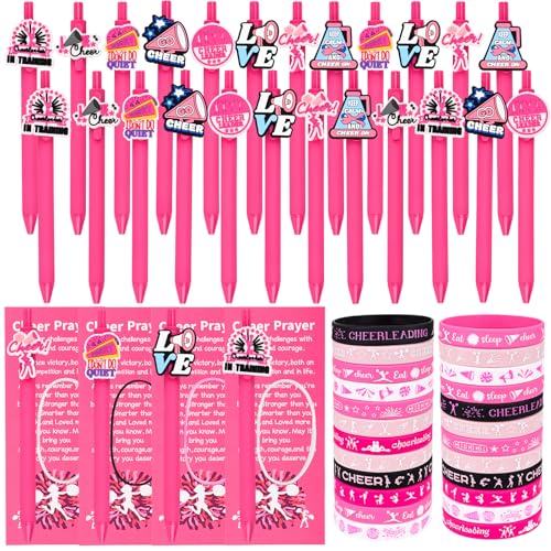 LiYiQ Cheerleader-Partygeschenke, Cheerleader-Team-Geschenke, Cheerleader, Goodie-Tüten, Füller, Cheerleader, Kugelschreiber, Lesezeichen, Karte und Silikon-Armband, 72 Stück LiYiQ Cheerleader-Partygeschenke, Cheerleader-Team-Geschenke, Cheerleader, Goodie-Tüten, Füller, Cheerleader, Kugelschreiber, Lesezeichen, Karte und Silikon-Armband, 72 Stück von LiYiQ