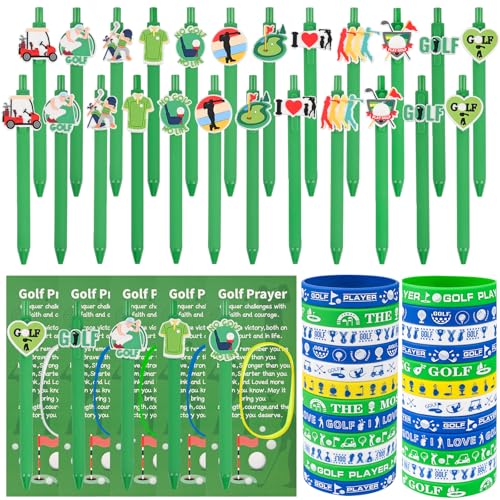 LiYiQ Golf-Partygeschenke, Golf-Team-Geschenke, Golf-Goodie-Taschen, Füller, Golf-Kugelschreiber, Lesezeichen, Karte und Silikon-Armband, 72 Stück LiYiQ Golf-Partygeschenke, Golf-Team-Geschenke, Golf-Goodie-Taschen, Füller, Golf-Kugelschreiber, Lesezeichen, Karte und Silikon-Armband, 72 Stück von LiYiQ