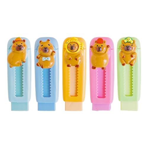 5 Stück Einziehbarer Radiergummi, Duftende Radiergummi Lustig Push Pull Eraser Für Kinder, Mädchen, Studenten von Liakyunf