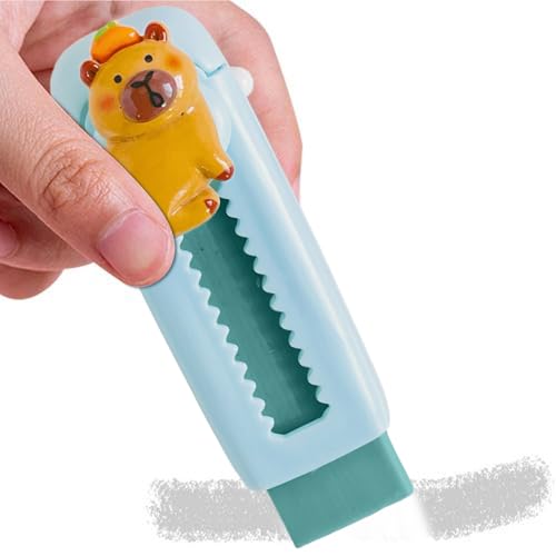 Einziehbarer Radiergummi Capybara, Duftende Radiergummi Lustig Push Pull Eraser Für Kinder, Mädchen, Studenten von Liakyunf