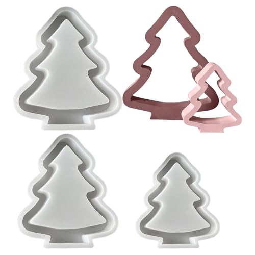 Liakyunf Christmas Forms - Kleine Weihnachtsbaum Kerzenformen Aus Silikon,Three Piece Set For Festive Crafts With Soap Wax Home Art Projects Party Decorations von Liakyunf