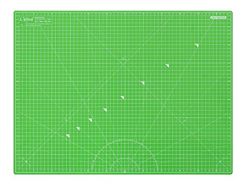 Lialina® / A2 Schneidematte 45 x 60 cm/klingenschonende 5-lagige Schneide-Matte/selbstheilende Oberfläche/beidseitiger Maßraster-Druck apfelgrün/lila … von Lialina