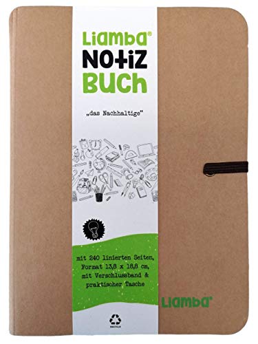 Liamba Notizbuch | liniert | 13,8 cm x 18,8 cm | 240 Seiten | nachhaltiges Notizbuch aus FSC-zertifiziertem Papier mit Verschlussband und praktischer Tasche | in Deutschland hergestellt Liamba Notizbuch | liniert | 13,8 cm x 18,8 cm | 240 Seiten | nachhaltiges Notizbuch aus FSC-zertifiziertem Papier mit Verschlussband und praktischer Tasche | in Deutschland hergestellt von Liamba