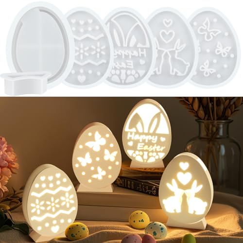 Silikonformen Gießformen Ostern, Silikonform Ostern Kaninchen Gießformen silikon ostern,Epoxidharz Formen Giessformen Silikon Ostern für Handwerk von Liamostee