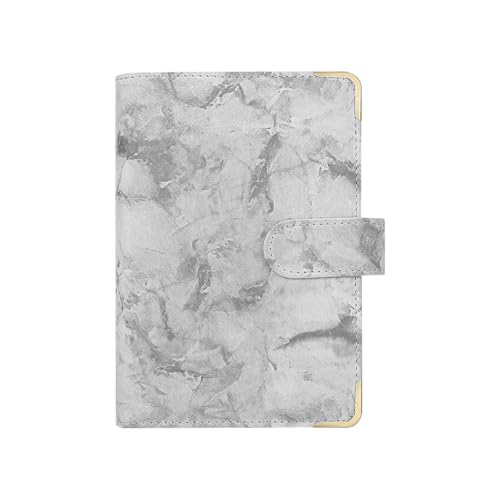 LiangYuanZen Binder Budget Notizbuch A6,6 Löcher Budget mit Binder Taschen Budgetblätter,Etikettenaufklebern, Weiches Lineal Ringbuchordner,Geldplaner, Cash Stuffing. (gray) von LiangYuanZen