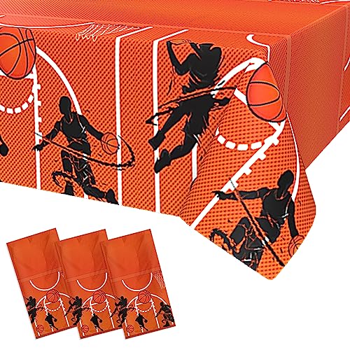 Lianxuia Basketball-Tischdecke, 130 x 213 cm, Basketball-Tischdecke, Basketball-Party-Dekorationen, geeignet für Jungen, Basketball, Motto-Party, Geburtstagsparty, 3 Stück Lianxuia Basketball-Tischdecke, 130 x 213 cm, Basketball-Tischdecke, Basketball-Party-Dekorationen, geeignet für Jungen, Basketball, Motto-Party, Geburtstagsparty, 3 Stück von Lianxuia